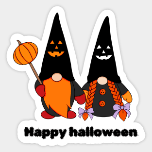 Cute Halloween Boo Gnomes Autumn Vibes Sticker